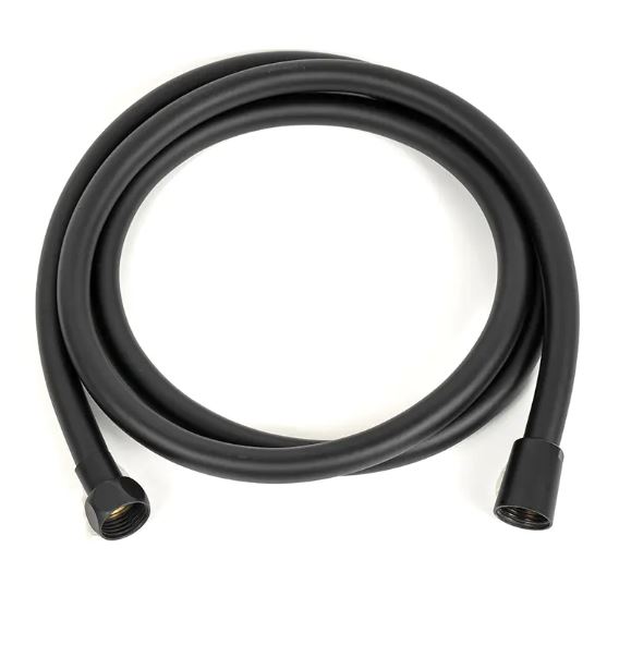 Manguera de ducha negra mate de PVC: diseño superior y duradero, proporcionando una experiencia de ducha agradable